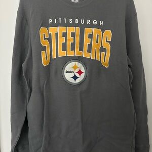 Pittsburgh Steelers Gray Long Sleeve Waffle Shirt